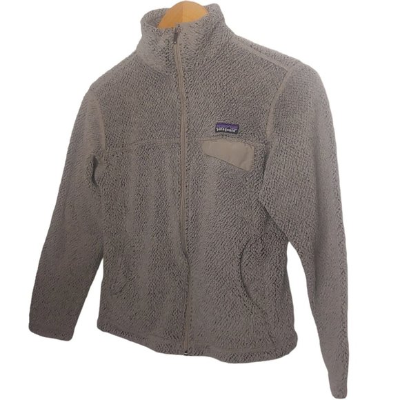 Patagonia Women's M Fleece Jacket Full Zip Gray Deep Pile Outdoor Adventure - Picture 2 of 11